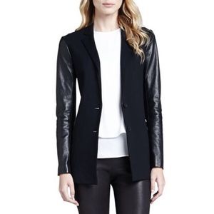 Theory Black Leather Blazer **Excellent Condition